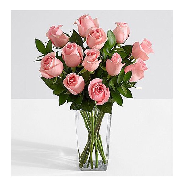 Long Stemmed Pink Roses - Mother's Day Flowers - Valentines Day Flowers
