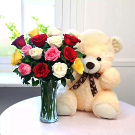 Love Treasure Combo - Send Flowers Teddy Online Lahore - Proflowers.pk