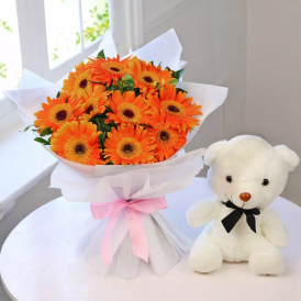 Unconditional Pure Love - Send Flowers Cakes Teddy Combo Online - Proflowers.pk