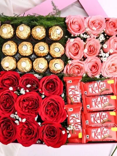 Box Full Of Chocolates N Roses – same-day flower delivery Pakistan | Proflowers.pk