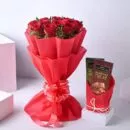 Stuning Red roses With Chocolates – same-day flower delivery Pakistan | Proflowers.pk