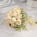White Roses & Baby’s Breath Bridal Bouquet