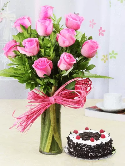Pink Roses With Sweetness Affairs – same-day flower delivery Pakistan | Proflowers.pk