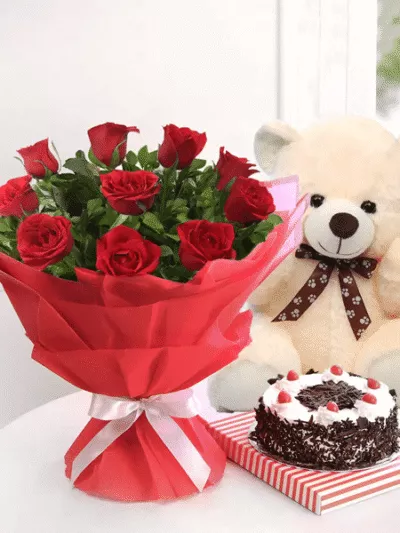 Rosy Combo – same-day flower delivery Pakistan | Proflowers.pk