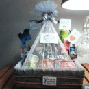 Silver and Sea Green Basket