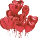 Dozen Hearts Helium Balloons – same-day flower delivery Pakistan | Proflowers.pk