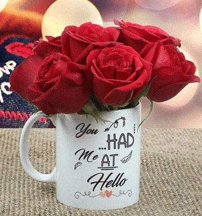 MUG WITH ROSES