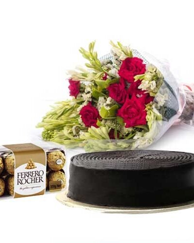 Cake Chocolate And Flowers