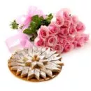 KAJU BARFI WITH ROSES – same-day flower delivery Pakistan | Proflowers.pk