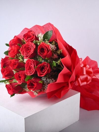 Forever 12 Red Rose Bunch